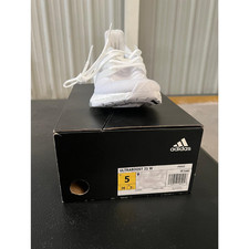 adidas Women's Ultraboost 21 Running Shoes, White/White/Grey, 5