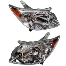 05-08 Pontiac Vibe Headlamp Pair Left Right Clear Lens Halogen OEM 88973539