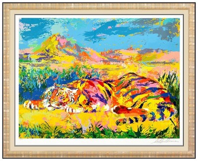 LeRoy Neiman Delacroix Tiger Large Color Serigraph Hand Signed Big Cat Artwork