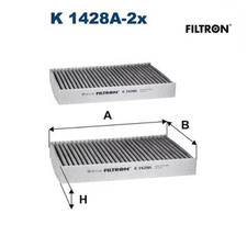 Filter, cabin air FILTRON K 1428A-2x For ROLLS-ROYCE, BMW, ALPINA