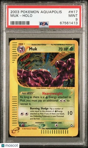 2003 Pokemon Aquapolis Muk Holo PSA 9 H17/H32
