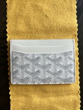 Goyard Saint Sulpice porta carte bianco in pelle