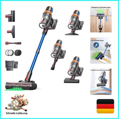 Akku Staubsauger 600W 50KPA kabelloser Handstaubsauger mit Matratzenreinigung...