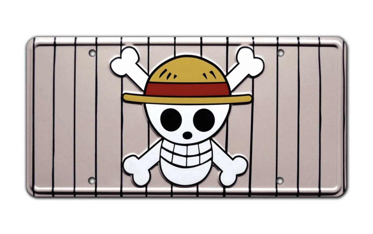One Piece | The Going Merry Jolly Roger | Placa de tocador estampada en metal