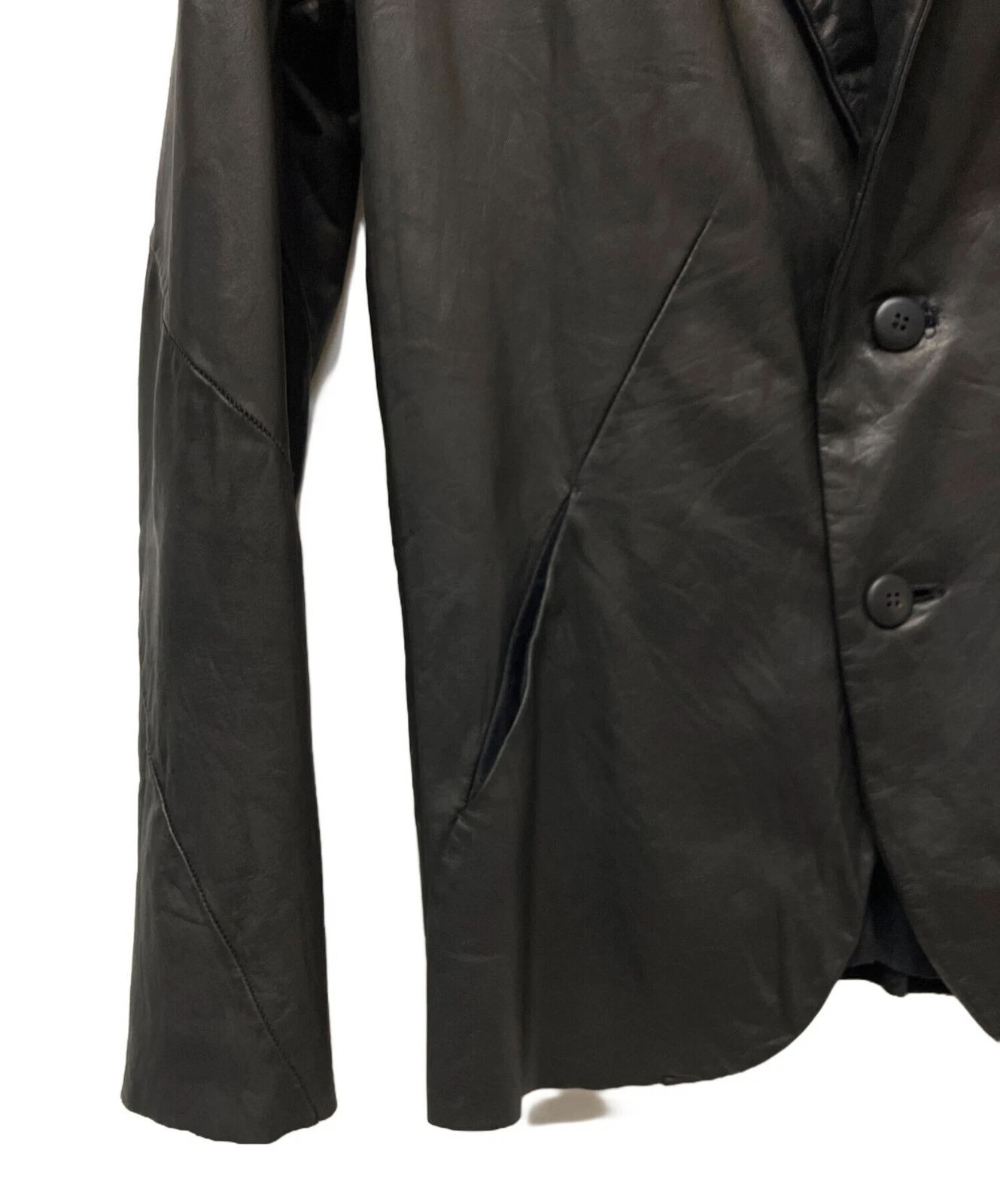 NO,NO,YES! Leather Jacket Made in Japan Men's Size S Black - product detail image 2