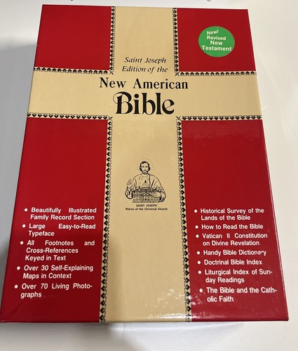 New American Bible Large typeface~Illustrated Catholic Publishing Company White - Picture 3 of 9