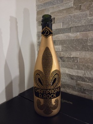 Champagne D.ROCK   Goldene Designerflasche   leer