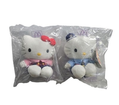 Sanario Vintage McDonald's Hello Kitty & Dear Daniel Crew In Uniform Plush Toys