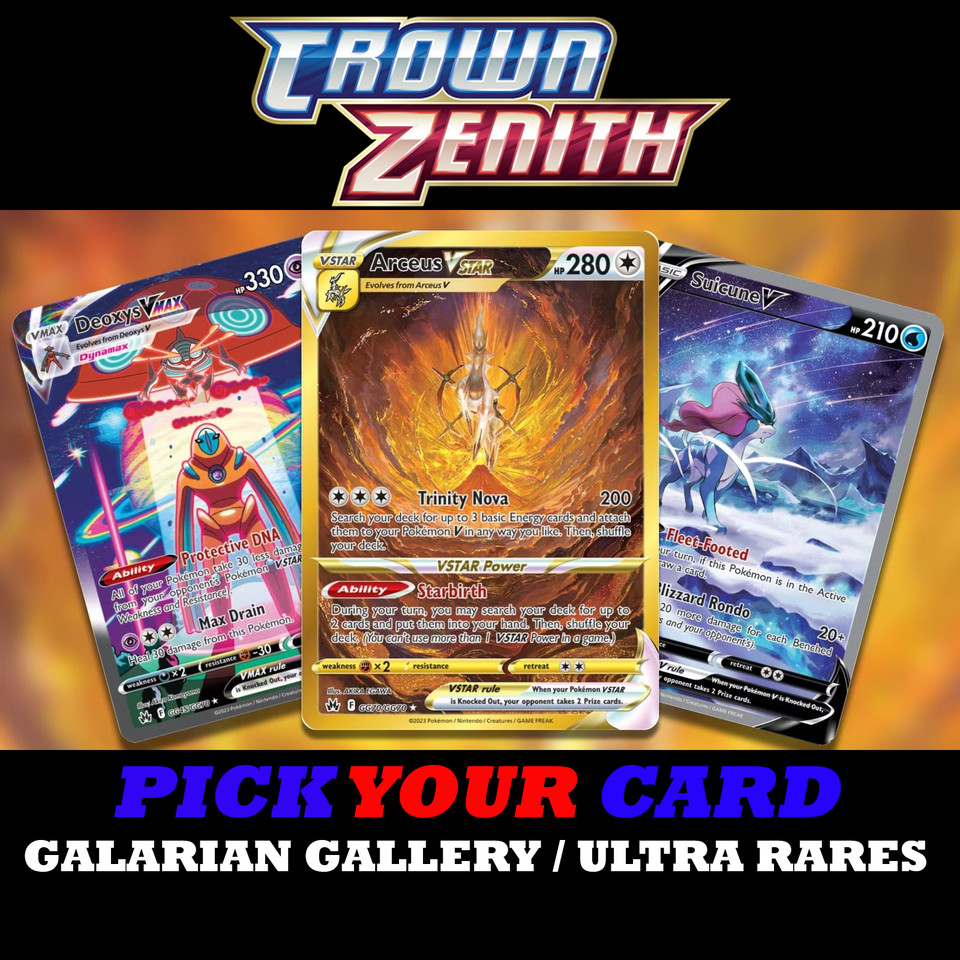 2023 Pokemon Crown Zenith Complete your Set/Pick Ultra Rare and Galarian Gallery