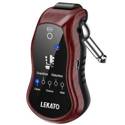 LEKATO Gitarre Bass Kopfhörerverstärker Bluetooth Receiver Verstärker mit 5 Effekten