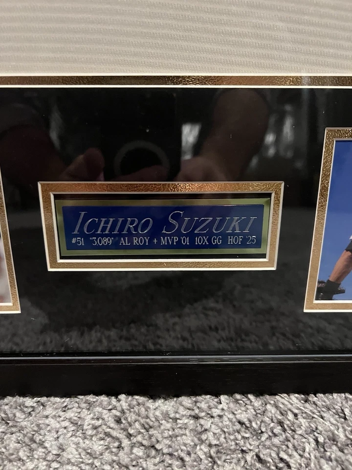 Camiseta deportiva Ichiro Suzuki Seattle Mariners autografiada enmarcada con certificado de autenticidad Beckett Foto 3 de 4