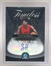 Scoot Henderson 2025 Bowman Chrome #TTA-SH Timeless Touch Signatures Auto (A)
