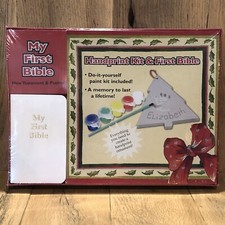 Handprint Ornament Kit First Bible Testament Psalms Baby Child Color Paints New