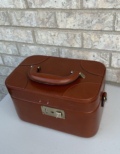 Patricia Nash Brescia Train Case borsa cosmetica pelle trucco viaggio AUTENTICA - Foto 4 di 12