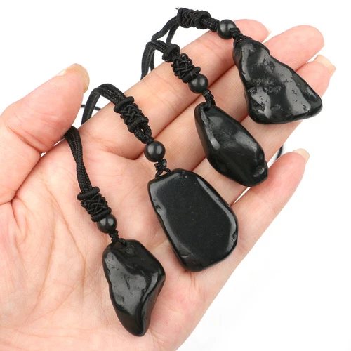 2x 10-20g Elite Shungite Stone Pendant Mineral EMF Shield Protection Amulet USA - Picture 7 of 16