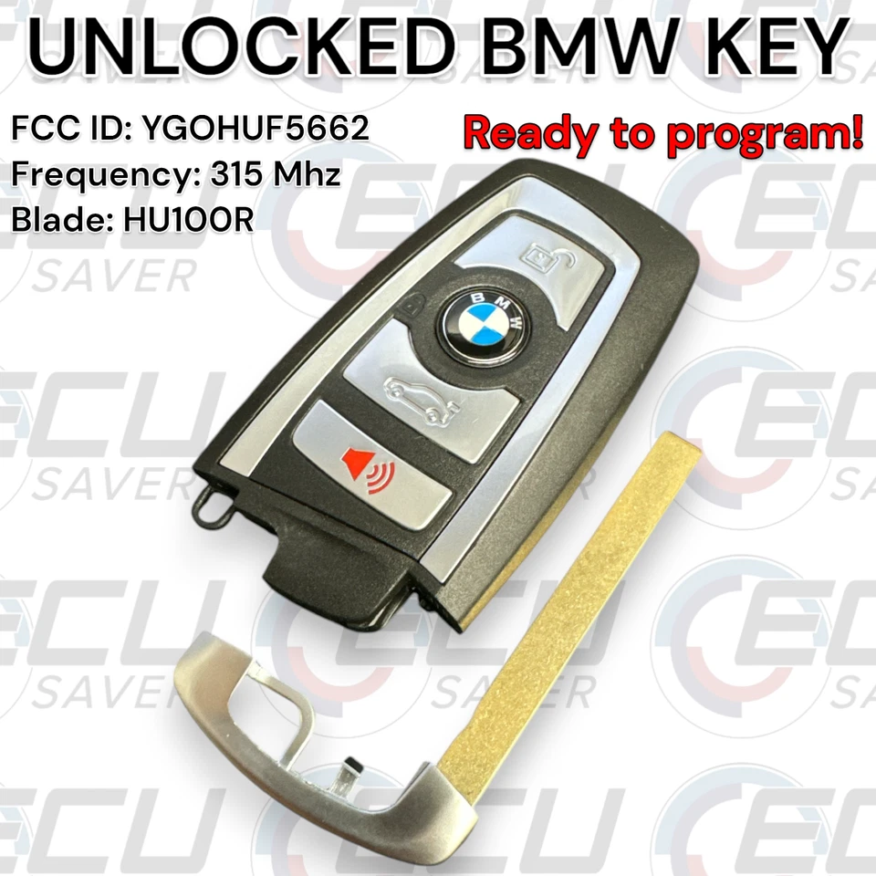 🔥 OEM BMW SMART KEY FOB KEYLESS REMOTE YGOHUF5662 4 BUTTON 315Mhz UNLOCKED 🔥 - Image 3 of 4