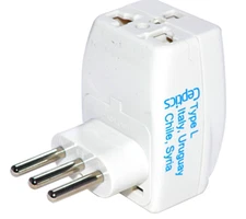 Ceptics 3 Outlet Travel Adapter Plug Type L for Italy