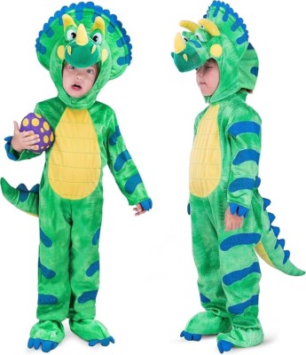 Dinosaur Costume Kids, Triceratops Costume with Egg - Size 3T For 3-4years New