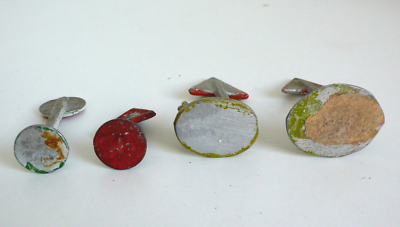 Lot De 4 Panneaux De Signalisation QUIRALU ALU/COFALU - Occasion Très Bon état - Hauteur 8,5 Cm