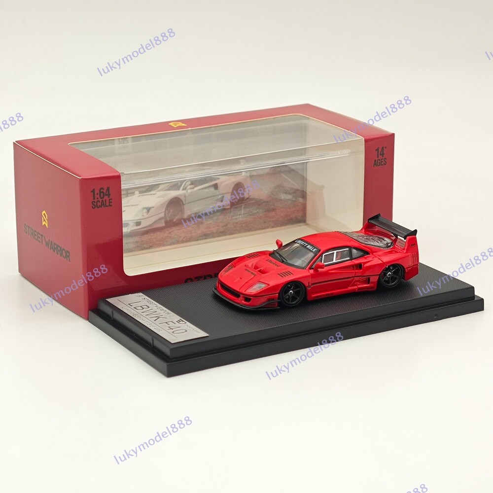 1/64 STREET WARRIOR SW LBWK F40 Red Diecast Models Car Limited