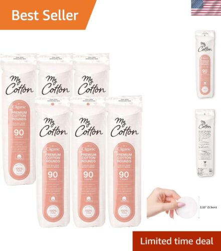 Cotton Rounds for Face, 540 Count, Lint-Free Makeup Remover Pads