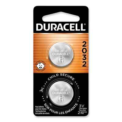 2032 2pk Duracell Coin Cell Batteries - Lithium 3V - (CR2032, DL2032, ECR2032)