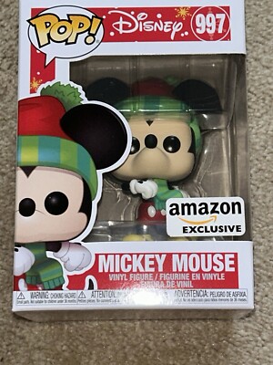 Funko Pop Disney Mickey Christmas Winter 997 Amazon Exclusive Holiday New  Box