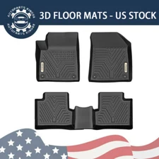 3D Car Floor Mats Liners for 2015-2023 Jeep Cherokee 1st + 2nd Row All Weather