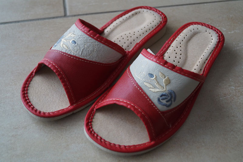 Hausschuhe Aus Echtleder – Pantoffeln In Gr. 34-41, Rutschfeste Gummisohle, Made In Poland