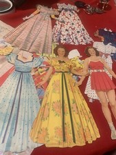 vintage shirley temple Cardboard dolls 40 Cut Out Clothes Rare Excellent