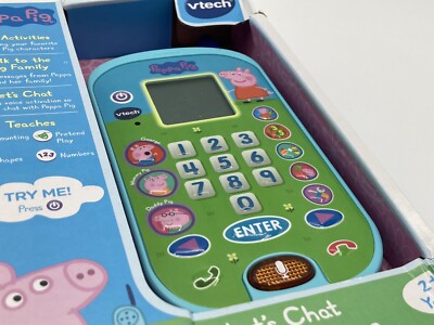 VTech Peppa Pig Let's Chat Learning Phone Pretend Play Toy For