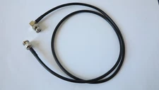 BNC right angle male to BNC male RG223 coaxial 50 ohm double shielded black PVC