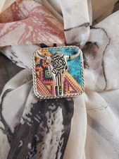 Scarf Slide, Wild Rag Scarf SLIDE Western accessories, bandanna slide, longhorn