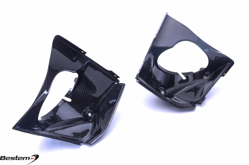 EBR 1190 RX SX Fibra de Carbono Radiador Salida Conductos Cubiertas Carenados, Sarga, 100% Foto 2 de 4