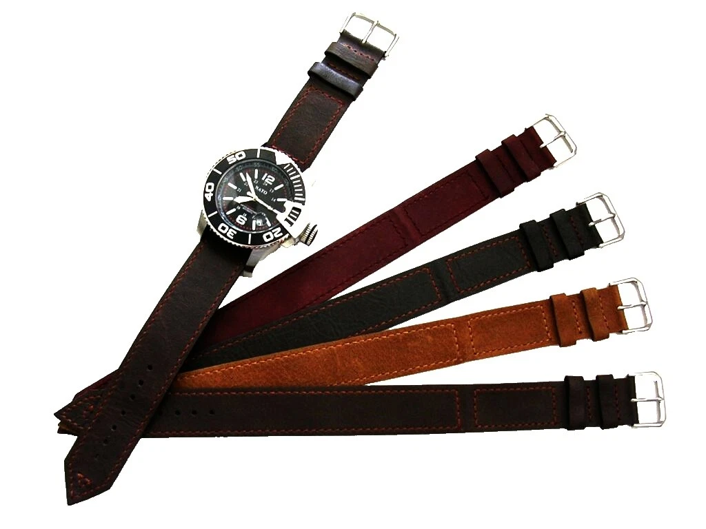 Reloj de pulsera de cuero casual correa Bund Bandas