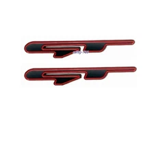 2X Black Red GT Car Side Fender Trunk Emblem Badge for Stinger Forte Rio GT