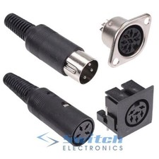 Male Female DIN Connector Plug Socket - 3 4 5 6 7 8 Ways 