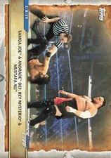 Samoa Joe & Andrade Def. Rey Mysterio & Mustafa Ali Topps 2020 #79