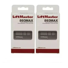2 PACK LiftMaster 893MAX 3 Button Visor Remote Control Garage Door Opener