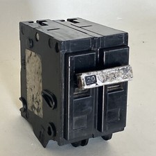 General Switch 20 Amp 2 Pole Circuit Breaker GD20 GA220 FLAWED CHIP CORNER.