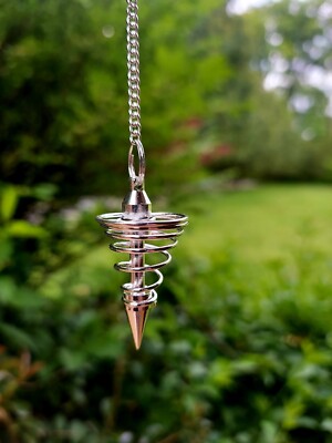 Spiral Pendulum silvertone 