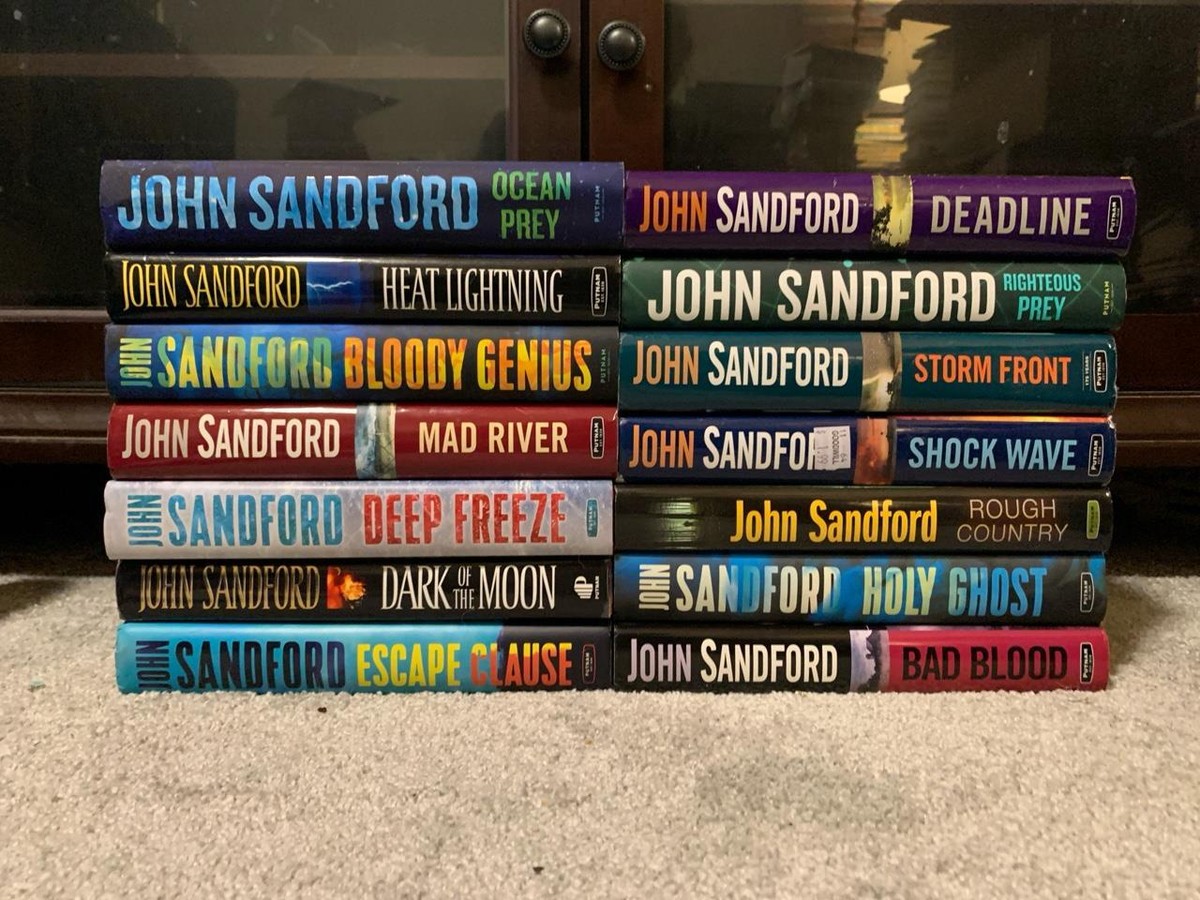 Lot 14 Virgil Flowers Series Books 1-14 John Sandford Dark of the Moon  Hardcover