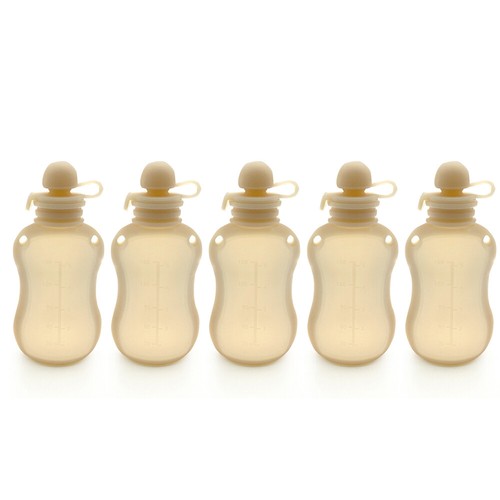 5PCS Silicone Reusable Breastmilk Baby Breast Milk Storage Bags Food Pouches AU - Picture 14 of 24