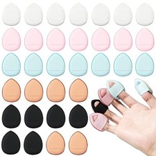 40 Pack Mini Triangle Powder Puff Soft Finger Makeup Cosmetic Sponges for Women