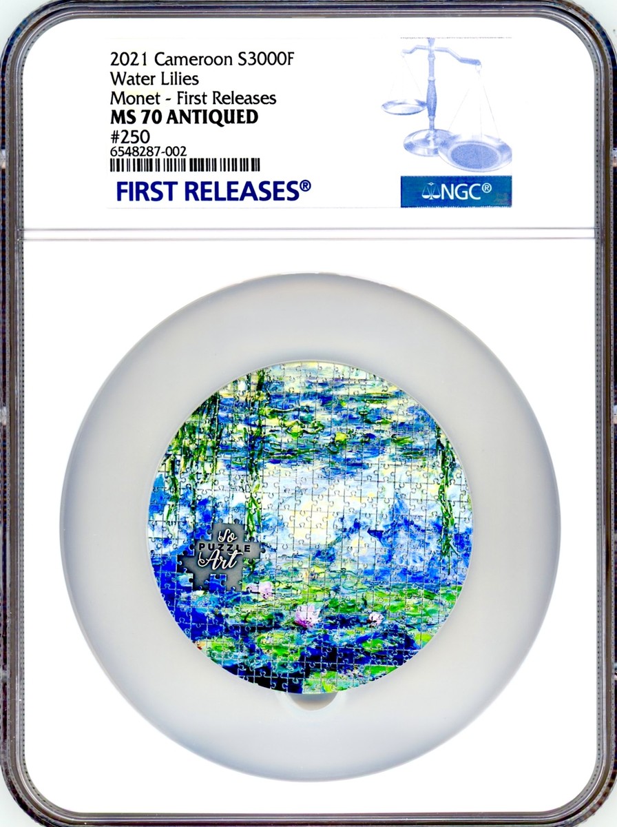 WATER LILIES Claude Monet So Puzzle Art 3oz NGC MS70 FR POP 14
