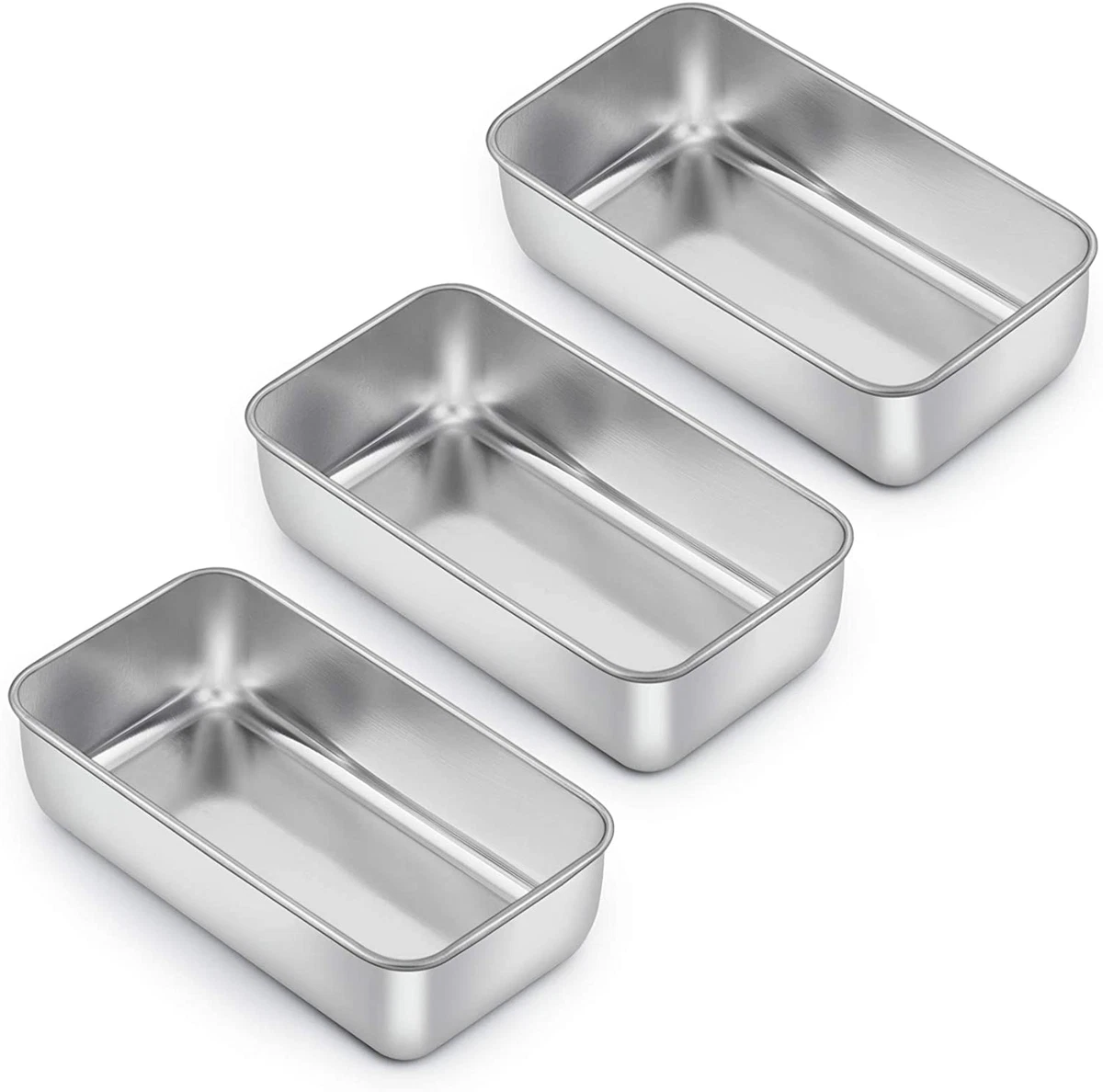 Vintage Mini Loaf Pans Attached 4 Pan Set Commercial Industrial Aluminum  Bread Pans 