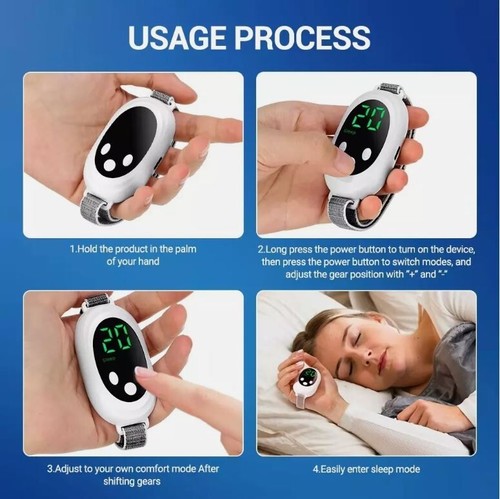 Massaggiatore sonno palmare stimolazione impulsi EMS sonno rapido dispositivo portatile aiuto sonno - Foto 7 di 11