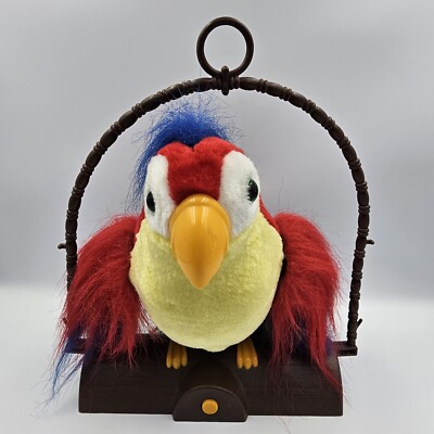 Vintage 1991 Gemmy Industries Pete The Repeat Talking Parrot Plush