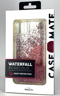 Case-Mate Waterfall Glitter Rose Gold Tough Hard Case For Apple