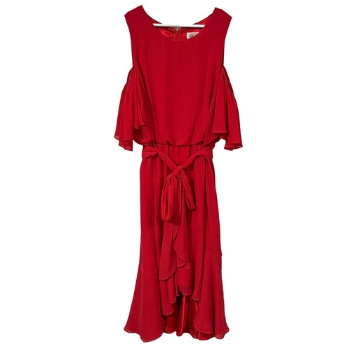 eliza j chiffon halter dress Embellished Tiered Chiffon Halter Gown